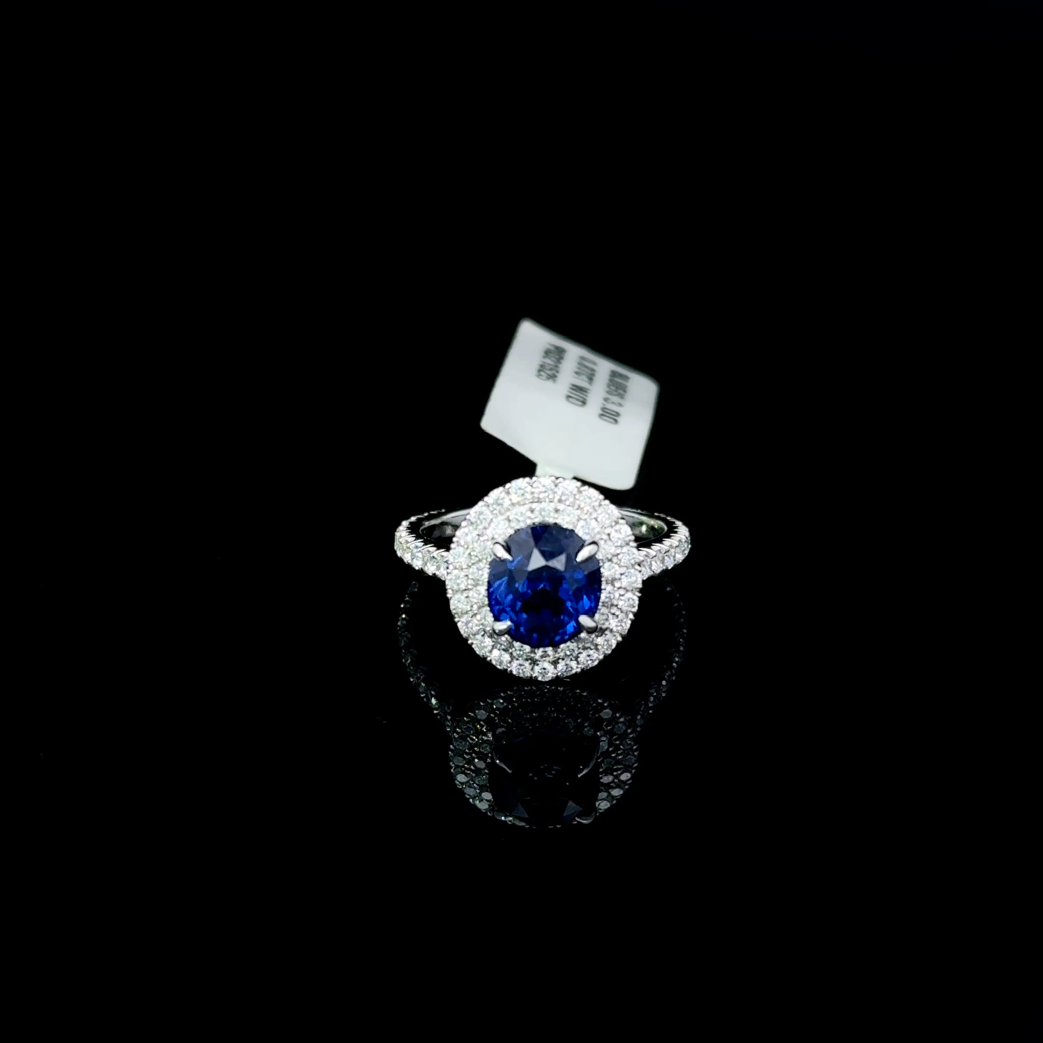 Double Halo Blue Sapphire