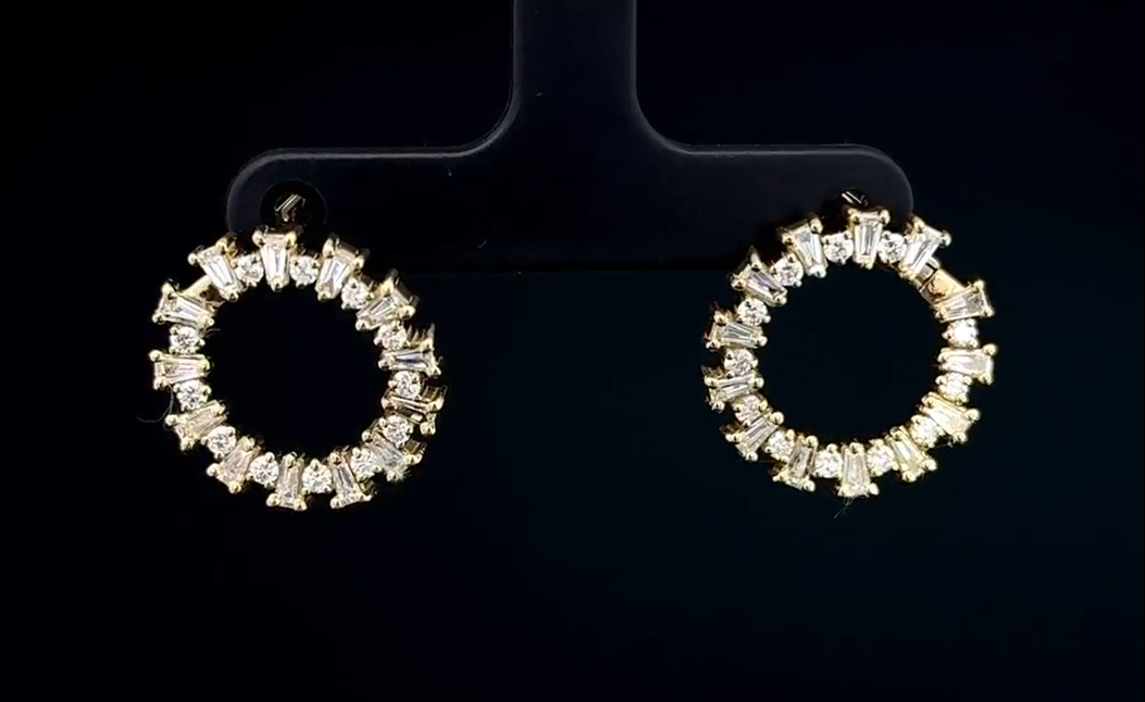 Fancy Hoop Diamond Earring